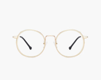 Unisex metal spectacle frame gold eye glasses