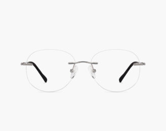 Silver frame clear gls & black frame