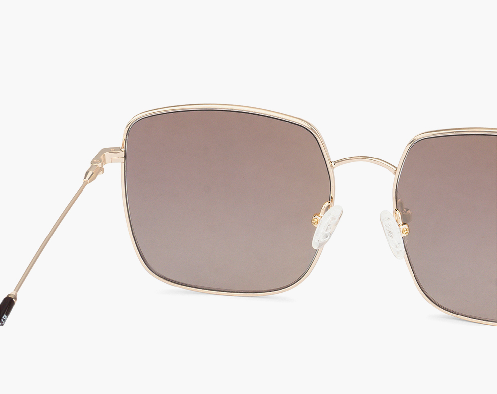 Pink lens & gold toned shield sunglasses - Image 4