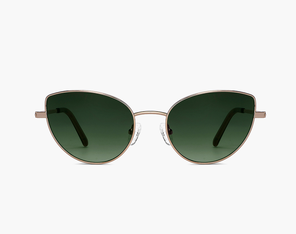 Green UV protected aviator sunglasses