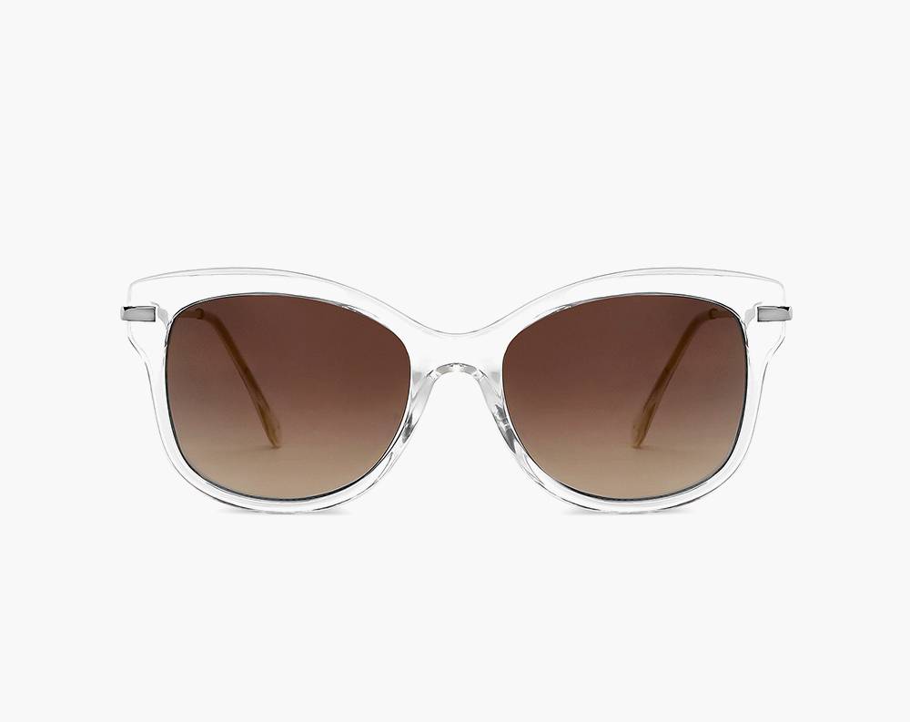 Transparent cat eye sunglasses