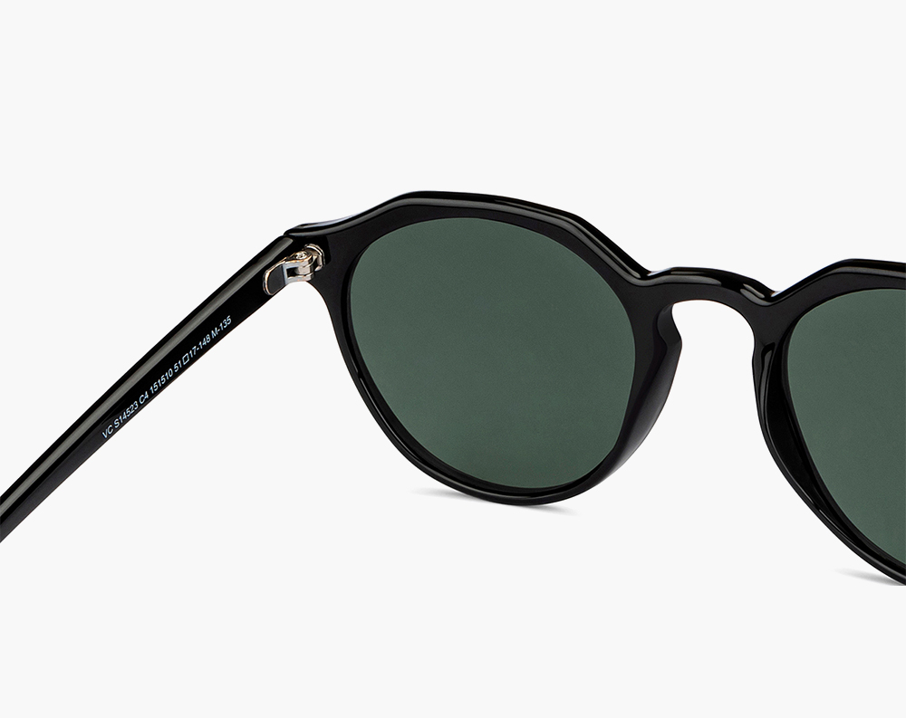 Green lens & black round sunglasses - Image 4